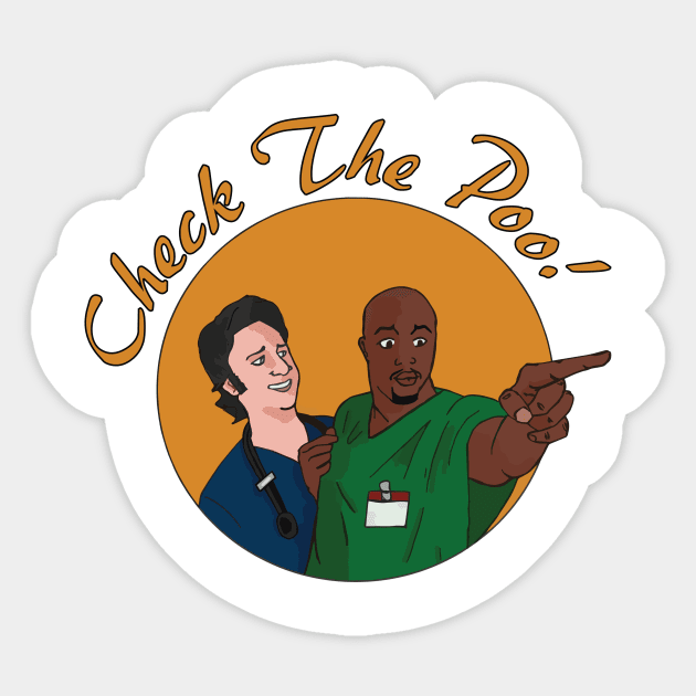 Check The Poo! Sticker by KingMonkeyIllustrations2